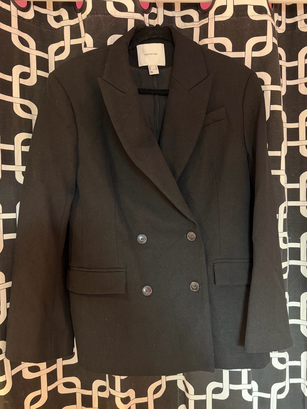 H&M Edition Premium Oversized Wool Double-Breasted Blazer